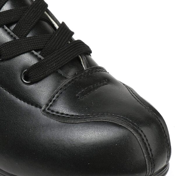 Patins femininos de couro PU patins de rolo de cano alto clássicos rodas duplas brilhantes para ambientes internos e externos para adolescentes adultos unissex (roda flash, 40)