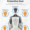 71wEGF41E8L._AC_SL1500_.jpg KEMIMOTO Jaqueta masculina de motociclista com proteção blindada à prova d'água para motociclista para todas as estações