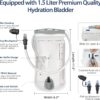 Colete de hidratação de corrida 5L, pacote de colete de corrida com bexiga de água de 1,5 L, mochila de água leve para caminhadas, corrida, ciclismo