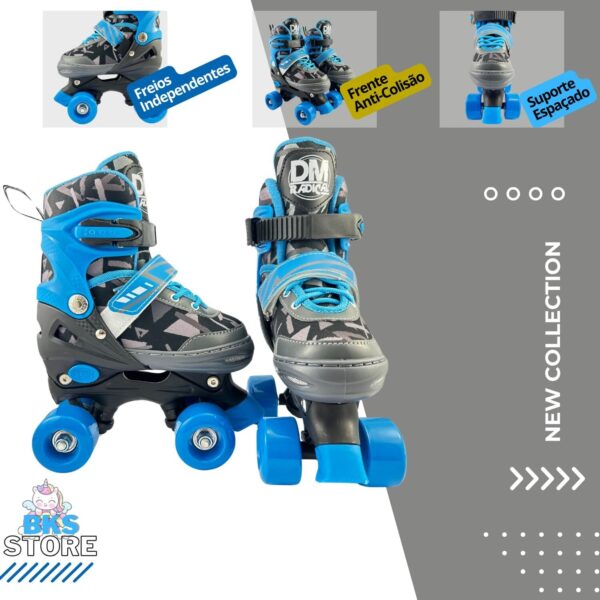 DM Toys Patins Roller Ajustável, Patins Infantil 4 Rodas, Patins Adulto, Patins Infantil, Patins Infantil Menina, Patins 4 Rodas, Patins Infantil Menino