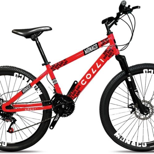 Colli Bike, Bicicleta Monaco, Aro 26, Freios a Disco, 21 Velocidades, Alavanca Rapid Fire 3/7V, Pedivela Triplo Aço, Selim Veloce PU C/Carrinho, Guidão Downhill