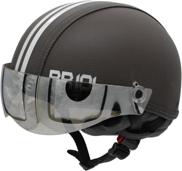 71yVmkAg7jL._AC_SL1500_.jpg Capacete Coquinho Scooter Elétrica Bike Skate Patinete BR 101 Premium Viseira Silver
