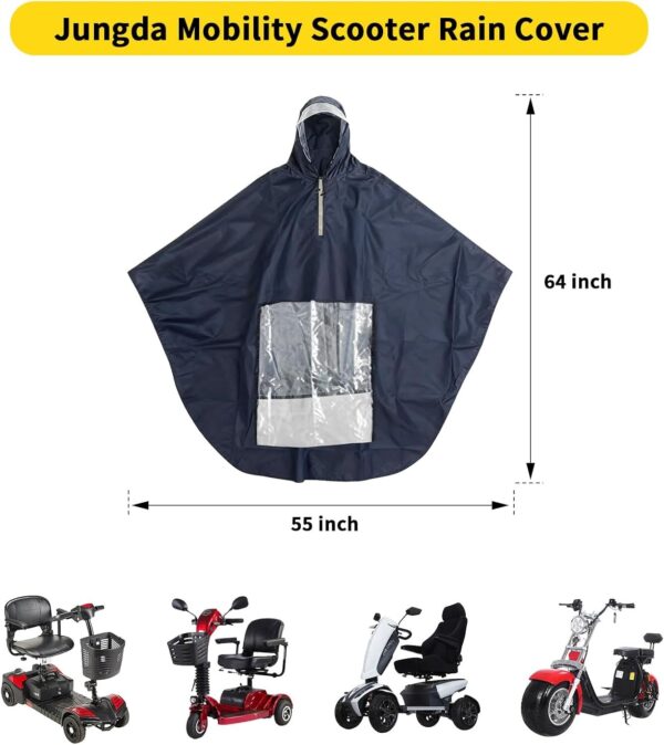 71ytaxtP5lL._AC_SL1500_.jpg Capa de chuva para scooter de mobilidade para equitação, acessórios de scooter de mobilidade, capa de scooter elétrica à prova d'água acessórios para poncho ao ar livre, scooters de mobilidade fechada