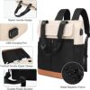 71zG9vyqfxL._AC_SL1500_.jpg Mochila CYUREAY feminina conversível de trabalho para notebook, computador, com porta de carregamento USB, Preto