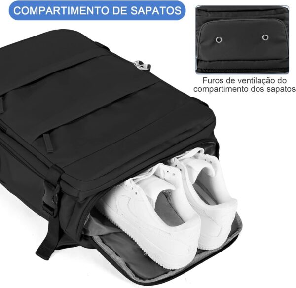 Mochila De Viagem Grande Impermeável, Com Porta Usb, Compartimento Para Sapatos, Bolsa Para Objetos úmidos, Mochila Para Notebook, Mochila Feminina