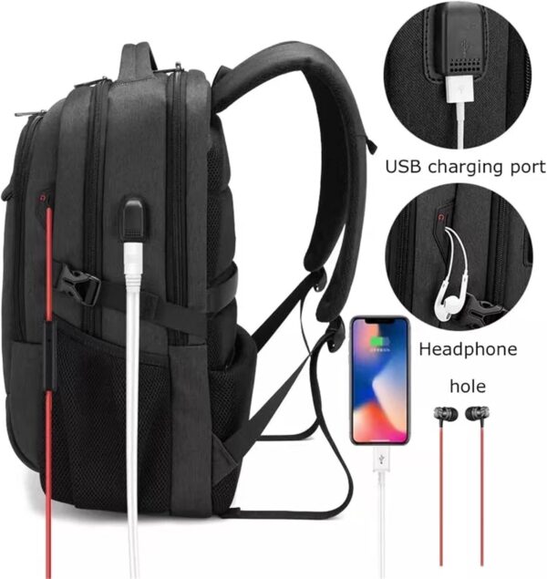 71zthT2oTL._AC_SL1500_.jpg Mochila Executiva Para Notebook Impermeável de até 15.6 Polegadas, Multifuncionais Resistente para Viagens de Negócios Grande Escola Trabalho Viagens Mochila Casual