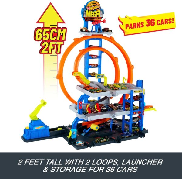 81-rpE2eWOL._AC_SL1500_.jpg Hot Wheels City Pista de Brinquedo Mega Garagem para crianças a partir de 4 anos