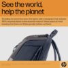 Mochila HP Travel - para Notebook de até 15,6 Polegadas, Multi-compartimentos, Expansível até 21L, com Alças Acolchoadas, Exterior Feito de Materiais Reciclados, Cinza (6B8U6AA)