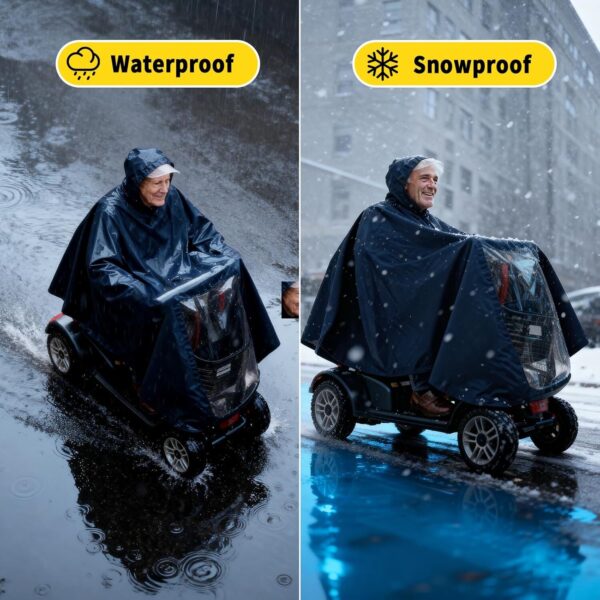 814sYigJZjL._AC_SL1500_.jpg Capa de chuva para scooter de mobilidade para equitação, acessórios de scooter de mobilidade, capa de scooter elétrica à prova d'água acessórios para poncho ao ar livre, scooters de mobilidade fechada