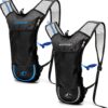 TNYSPORT Mochila De Hidratação Com 2 Unidades E Reservatório Litros, Leve Respirável Para Água 3 Bolsos Alças Reforçadas (Azul Cinza Claro)