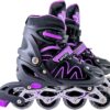815p9JHdmPL._AC_SL1500_.jpg Patins Roller Inline 4 Rodas Skates Ajustavél com Rodas Iluminadas Jovens e Adultos, Para iniciantes, Adequado para uso Interno e Externo