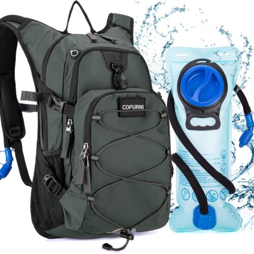 816Zb9PZKbL._AC_SL1500_.jpg Mochila De Hidratação 20L Com Reservatório Água 2L, Grande Para Caminhadas, Ideal Homens E Mulheres, Isolamento Leve Ciclismo, Corrida, Esqui, Trekking Camping