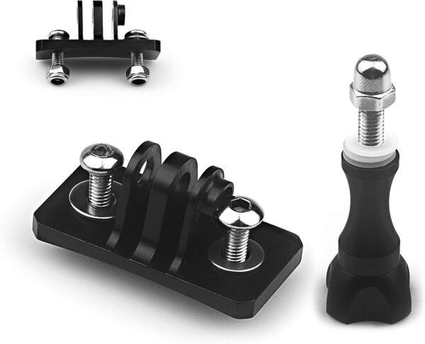 81Iv4FOmfUL._AC_SL1500_.jpg Liveda Suportes fixos para capacete universal, adaptador de suporte de capacete de metal, acessórios de câmera para câmera esportiva da série GoPro, capacete de paraquedismo com adaptador de parafuso