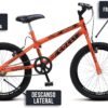 81OZw2l2BhL._AC_SL1500_.jpg Colli Bike, Bicicleta Max Boy, Aro 20 Aero 36 Raias, freios V-Brake Dianteiro e Traseiro, Suporte de guidão Down Hill