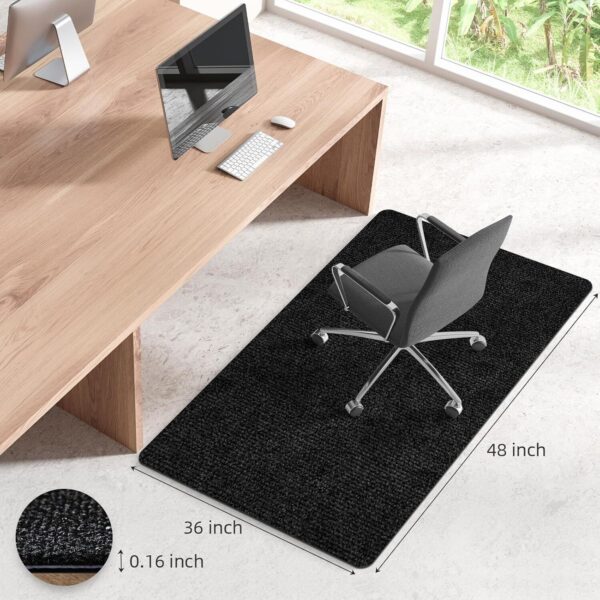 81PC-5ljdEL._AC_SL1500_.jpg HomeMall Tapete de cadeira de escritório para piso de madeira e azulejo, tapete de cadeira de computador, protetor de piso antiderrapante, tapete sob a mesa para cadeira de rodas, preto ardósia (122 x