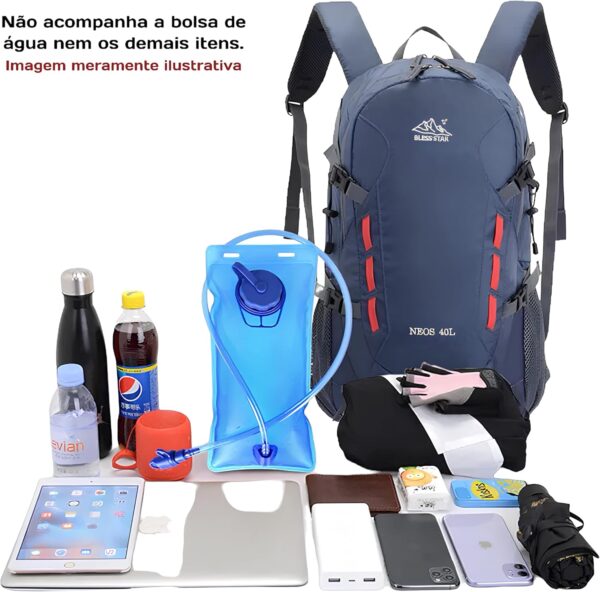 81VYnhV3QEL._AC_SL1500_.jpg Mochila Viagem Caminhada Trekking Acampamento Resistente Masculina Feminina 40L (Azul)