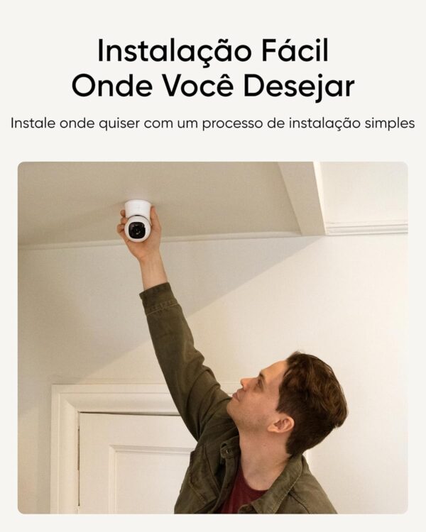 eufy Câmera C220 por anker, Câmera de Segurança Wi-Fi 360º, 2K, Camera Pet, Visão Noturna, Audio de duas vias, Trabalha com Alexa, Alerta de Movimento, Rastreamento por IA, Compatível HomeBase 3