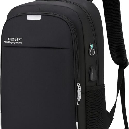 81ZncdwPXkL._AC_SL1500_.jpg Mochila Executiva Unissex para Notebook até 15.6” - com Entrada USB e Passa-fio para fone – Ideal para Faculdade, Trabalho e Viagens – Antifurto, Reforçada e Confortável - Masculina e Feminina