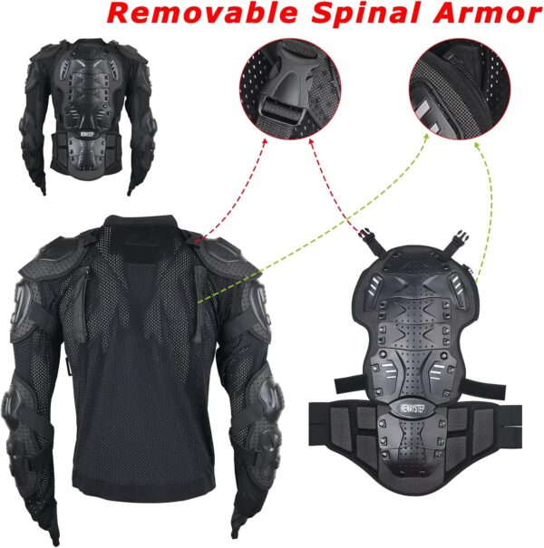 Jaqueta protetora de motocicleta, armadura de corpo inteiro, proteção da coluna do peito, equipamento de bicicleta suja para homens motocross MTB Racing