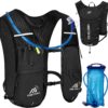 Colete de corrida para mulheres e homens, mochila leve de hidratação de 150 g com bexiga de água à prova de vazamento de 2L, pacote com 6 L para trilha, maratona, caminhada, ciclismo, corrida