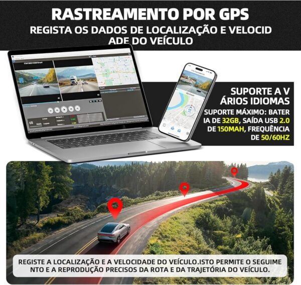 81ekOUOYTaL._AC_SL1500_.jpg Camera Veicular Dashcam 1080 HD Acessorios para Carro Camera para Carro Veicular Segurança