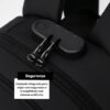 81gIAtn0NcL._AC_SL1500_.jpg Mochila Executiva Unissex para Notebook até 15.6” - com Entrada USB e Passa-fio para fone – Ideal para Faculdade, Trabalho e Viagens – Antifurto, Reforçada e Confortável - Masculina e Feminina
