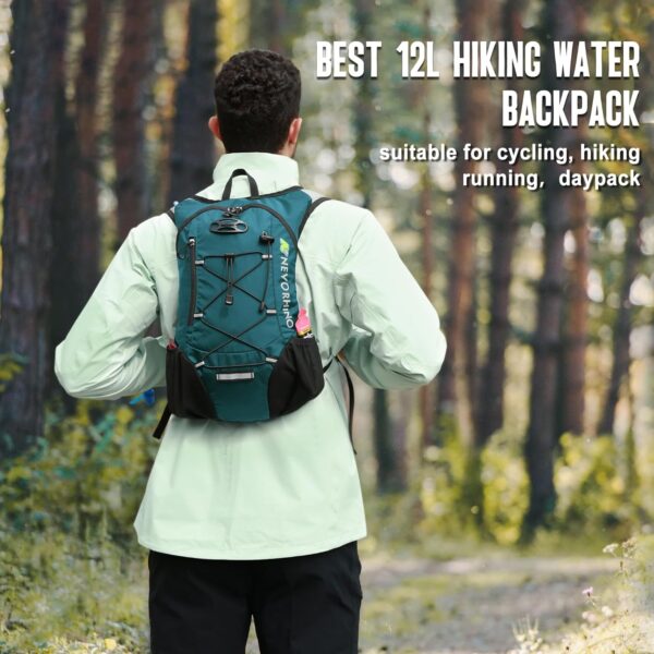 81h5kZrPtQL._AC_SL1500_.jpg N NEVO RHINO Mochila de Hidratação Leve, Mochila de Corrida com Bexiga de Água de 2L, Mochila de Água Hidro para Ciclismo, Caminhadas Rave para Homens e Mulheres