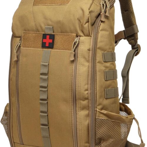 81lZC-GEApL._AC_SL1500_.jpg THURAM Mochila Tática Impermeável Médica Mochila De Primeiros Socorros De Nylon De 40L Para Caminhadas Trekking Caça Pesca Camping E Esportes Ao Ar Livre