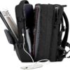 Mochila de Viagem Expansivel Grande Masculina Feminina,Mochila Avião para Notebook 17,Executiva,Antifurto,Reforçada,USB,Impermeável,Escolar,Faculdade,Trabalho,Presente