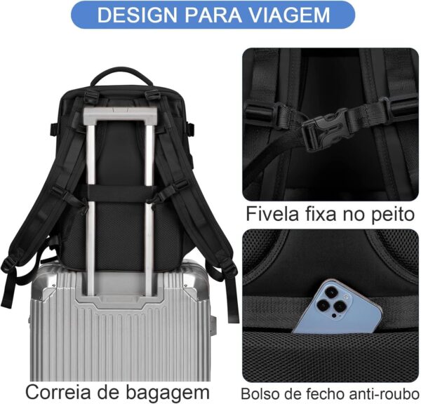 Mochila De Viagem Grande Impermeável, Com Porta Usb, Compartimento Para Sapatos, Bolsa Para Objetos úmidos, Mochila Para Notebook, Mochila Feminina