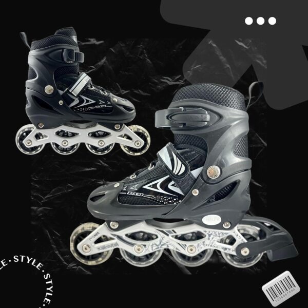 Patins Roller Inline 4 Rodas Skates Ajustavél com Rodas Iluminadas Jovens e Adultos, Para iniciantes, Adequado para uso Interno e Externo Roller Quad