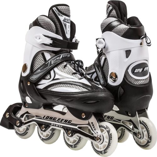 Patins In-line (em Linha) Semi Profissional Long Feng Ajustável Roller Abec 7