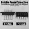 81qa0D-iZiL._AC_SL1500_.jpg Conector de descarga de energia de bateria de bicicleta elétrica – compatível com o par de conectores Hailong de 5 pinos macho e fêmea para bateria Ebikes, peças de ciclismo, preto e prata