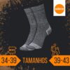 Kit 3 Pares Meias Selene Trilha Caminhada Atoalhada Trekking Coolmax Bota Coturno Adulto