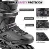 Patins profissionais em linha para mulheres e homens, lâminas COSMOID Roller Blades adulto masculino feminino, tamanho 5-12, lâminas de patins fitness profissionais unissex