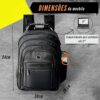 81seoYd6NoL._AC_SL1500_.jpg Mochila Grande E Reforçada Impermeável Para Notebook Antifurto Bolsa Executiva Masculina Feminina Trabalho Viagem Escolar Faculdade Cabo De Aço Saída Usb Saída Fone De Ouvido