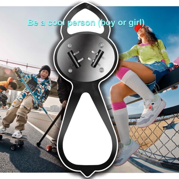 Flint Pad Sparks para skates, motocicletas e acessórios de skate de bicicleta, essenciais para bicicleta, ferramenta de ignição por fricção (elástico), preto