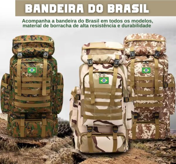 81wQ4ndB4VL._AC_SL1500_.jpg Mochila Tática Militar 80L Impermeável Resistente, Cargueira Camping, Pesca, Trilha, Trekking – J’PRIB Masculina e Feminina Unisex