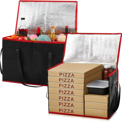 81wkfUFiqL._AC_SL1500_.jpg Maxcheck Bolsa térmica para entrega de alimentos 3GG, grande capacidade, sacola de mercearia quente e fria, reutilizável, refrigerador, pizza, catering, para viagens comerciais, almoço, compras