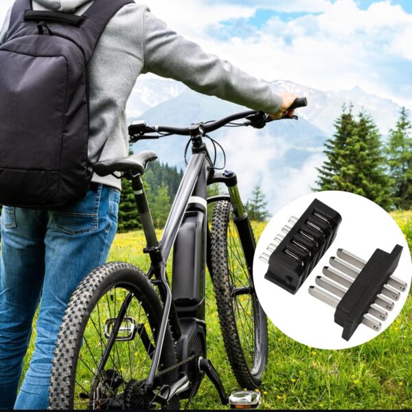 912SfXvwjWL._AC_SL1500_.jpg Conector de descarga de energia de bateria de bicicleta elétrica – compatível com o par de conectores Hailong de 5 pinos macho e fêmea para bateria Ebikes, peças de ciclismo, preto e prata