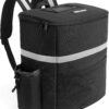 914udx9J0mL._AC_SL1500_.jpg Homevative Mochila térmica para entrega de alimentos com suporte de copo, bolso e janela de recibos, bolsa térmica reutilizável para entrega de alimentos e bebidas, Preto, L, Contemporâneo