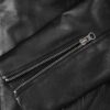 fjackets Jaqueta feminina de couro real – Jaqueta feminina para motociclista Cafe Racer com gola alta