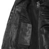 fjackets Jaqueta feminina de couro real – Jaqueta feminina para motociclista Cafe Racer com gola alta