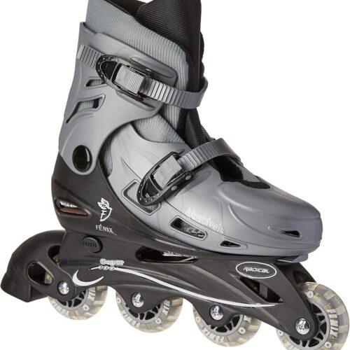 Patins 4 Rodas Ajustáveis Fenix Prata